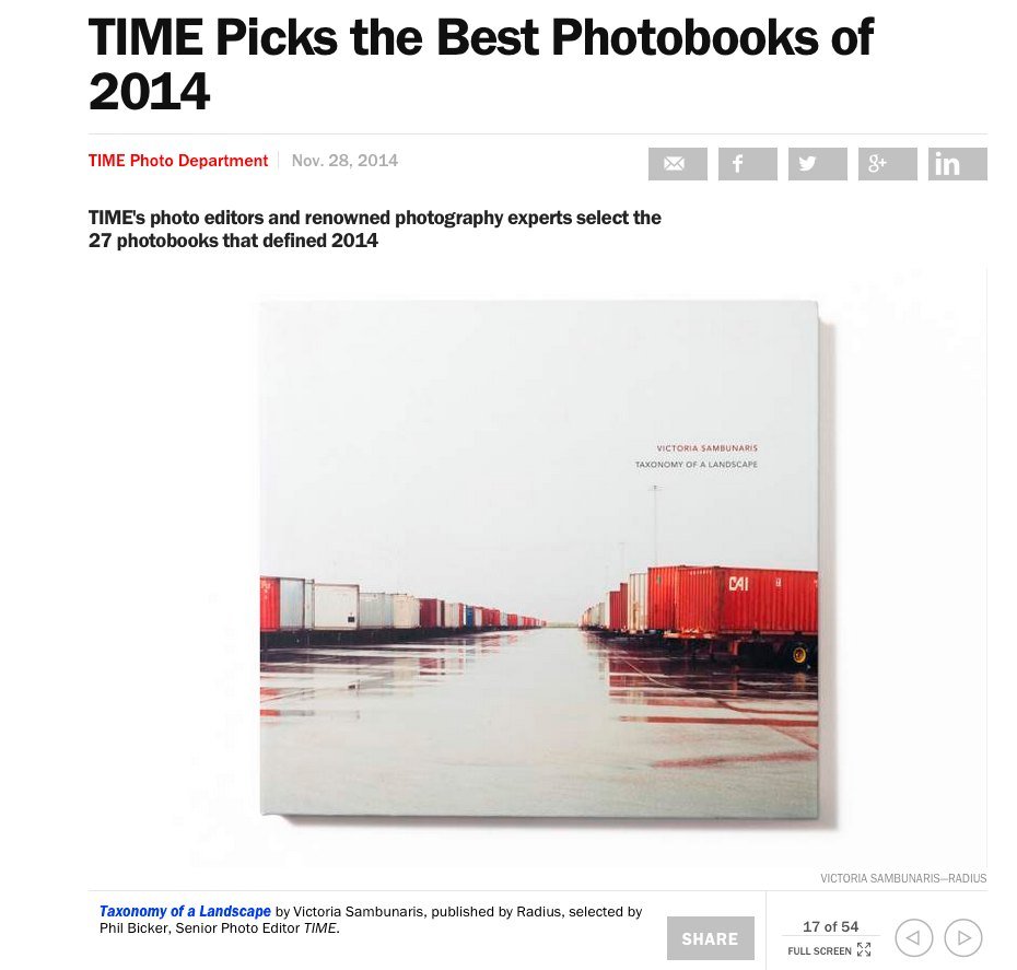 TIME's Best Photobooks of 2014, showing Taxonomy of a Landscape.